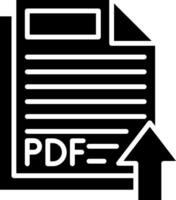 Upload Glyph Icon vector