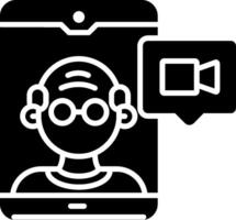 Call Glyph Icon vector
