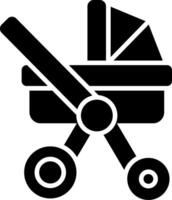 Stroller Glyph Icon vector