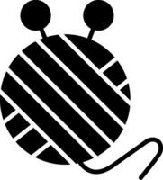 Wool Ball Glyph Icon vector