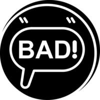 Bad Glyph Icon vector