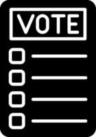 Voting Listing Glyph Icon vector