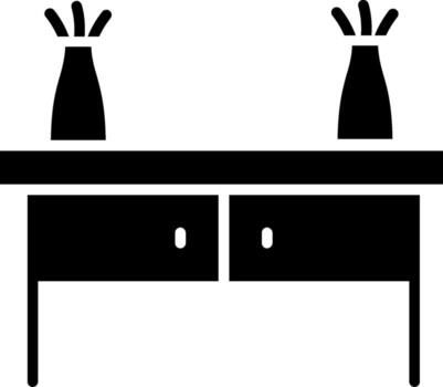 Console Table Glyph Icon vector