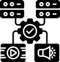 Digital Asset Management Glyph Icon vector