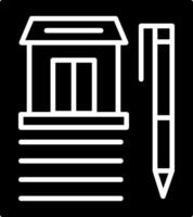 Contract Glyph Icon vector