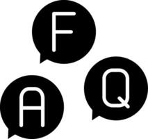 Faq Glyph Icon vector