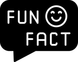 Fun Fact Glyph Icon vector