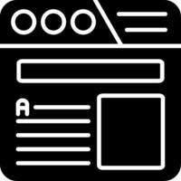 Headline Glyph Icon vector