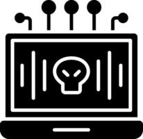 Hacker Glyph Icon vector