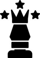 King Glyph Icon vector