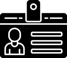 Identification Card Glyph Icon vector
