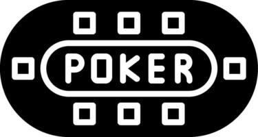 Poker Table Glyph Icon vector