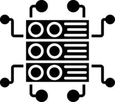 Technology Integration Glyph Icon vector