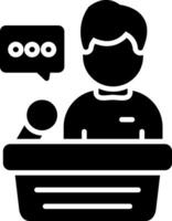 Speech Glyph Icon vector