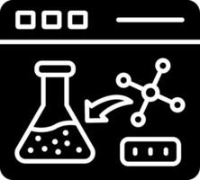 Virtual Lab Glyph Icon vector