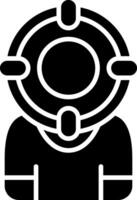 Target Glyph Icon vector