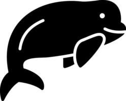 Beluga Glyph Icon vector