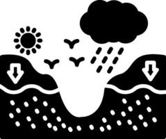 Catchment Glyph Icon vector