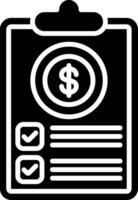 Clipboard Glyph Icon vector
