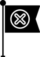 Cross Glyph Icon vector