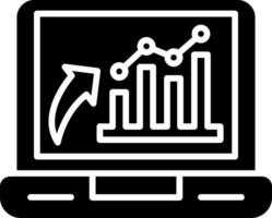 Data Analytics Glyph Icon vector