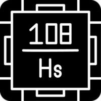 Hassium Glyph Icon vector