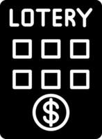 Lottery Glyph Icon vector