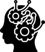 Machine Learning Glyph Icon vector