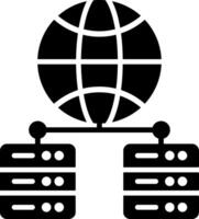 Network Server Glyph Icon vector