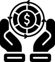 Recurring Glyph Icon vector