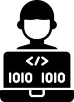Programmer Glyph Icon vector