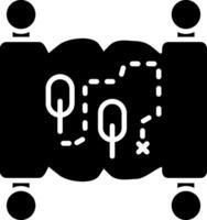 Treasure Map Glyph Icon vector