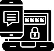 Authentication Glyph Icon vector