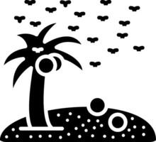 Beach Glyph Icon vector