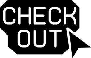 Check Out Glyph Icon vector