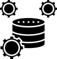 Database Management Glyph Icon vector