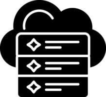 Database Glyph Icon vector