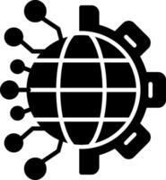 Digital Transformation Glyph Icon vector