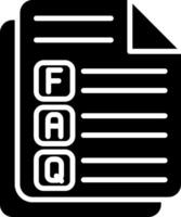 Faq Glyph Icon vector