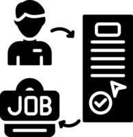 Hiring Glyph Icon vector