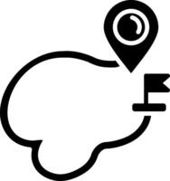 Map Glyph Icon vector