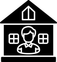 Retirement Home Glyph Icon vector