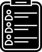 Shortlist Glyph Icon vector