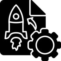 Project Launch Glyph Icon vector