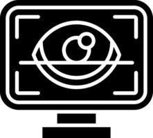 Retinal Scan Glyph Icon vector