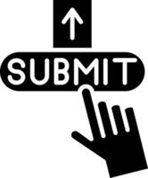 Submit Glyph Icon vector