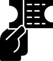 Ticket Glyph Icon vector