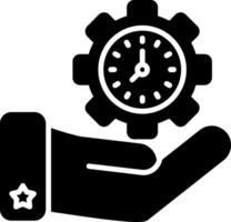 Time Management Glyph Icon vector