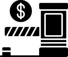 Toll Glyph Icon vector