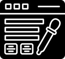 Virtual Lab Glyph Icon vector
